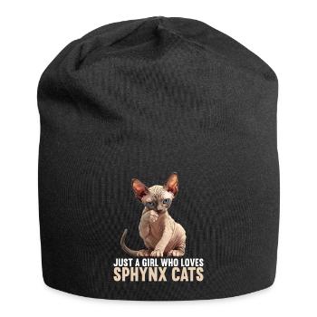 Sphynx Kätzchen Sphynx Katze - Jersey-Beanie - Schwarz - Vorne