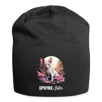 Sphynx Kätzchen Sphynx Katze - Jersey-Beanie - Schwarz - Vorne