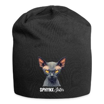 Chaton Sphynx Chat Sphynx - Bonnet en jersey - noir - Devant