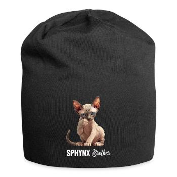 Sphynx Kätzchen Sphynx Katze - Jersey-Beanie - Schwarz - Vorne