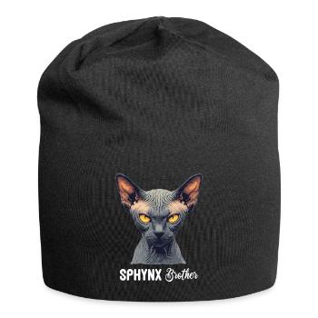 Chaton Sphynx Chat Sphynx - Bonnet en jersey - noir - Devant