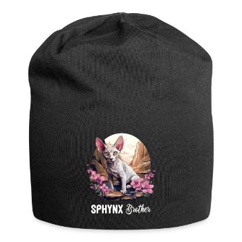 Sphynx Kätzchen Sphynx Katze - Jersey-Beanie - Schwarz - Vorne
