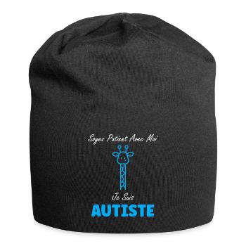 sensibilisation à l'autisme autiste - Bonnet en jersey - noir - Devant