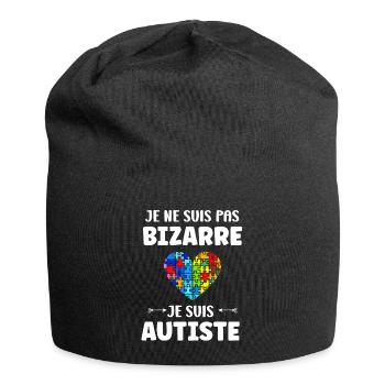 sensibilisation a l'autisme autiste - Bonnet en jersey - noir - Devant