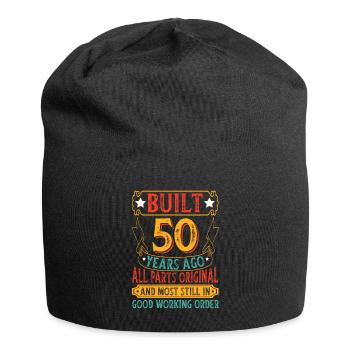 Built 50 Years Ago Original Parts Retro Birthday - Jersey Beanie - black - Front