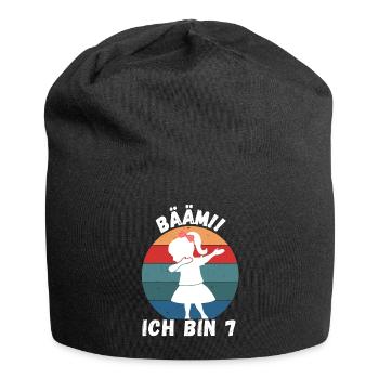 7. Geburtstag - BÄÄM, Mädchen mit DAB Tanz - Jersey-Beanie - Schwarz - Vorne