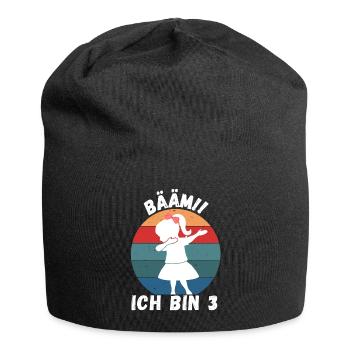 3. Geburtstag - BÄÄM, Mädchen mit DAB Tanz - Jersey-Beanie - Schwarz - Vorne