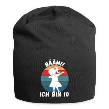 10. Geburtstag - BÄÄM, Mädchen mit DAB Tanz - Jersey-Beanie - Schwarz - Vorne