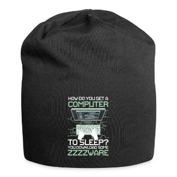How Do You Get A Computer To Sleep You Download - Jersey-Beanie - Schwarz - Vorne