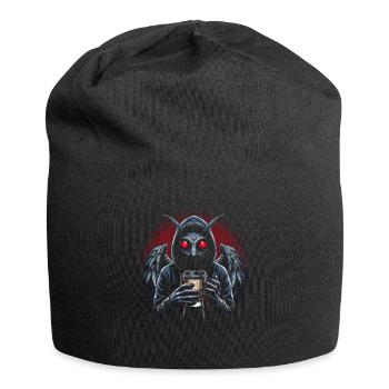 Mothman with Coffee Cup - Jersey-Beanie - Schwarz - Vorne