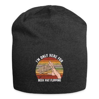 Bierdeckel Umdrehen Spiel - Jersey-Beanie - Anthrazit - Vorne