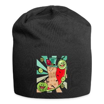 Obsr Fruits Enjoyment Peanut Peanuts Summer - Jersey Beanie - black - Front