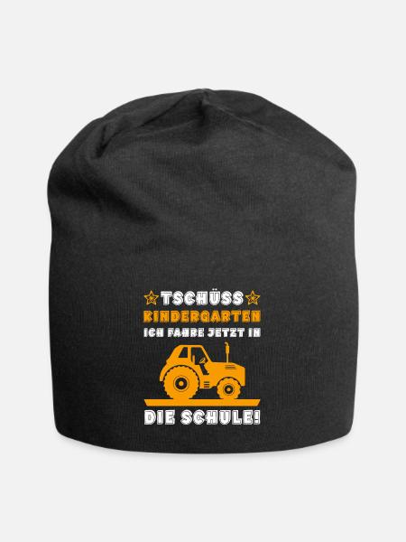 Und Tschüss Kindergarten ich fahre in die Schule - Jersey-Beanie - Schwarz