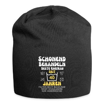 Gentle treatment for 40 years - Jersey Beanie - black - Front