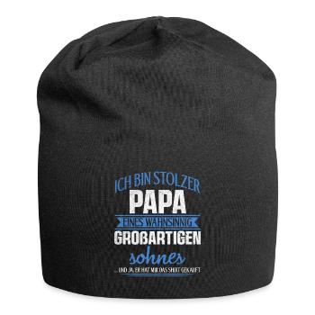 Proud Dad T-Shirt Gift from Son - Jersey Beanie - black - Front