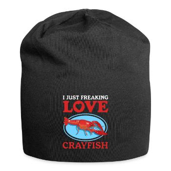 Flusskrebs Edelkrebs Meeresfrüchte Geschenk - Jersey-Beanie - Schwarz - Vorne
