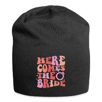 Junggesellin - Jersey-Beanie - Schwarz - Vorne