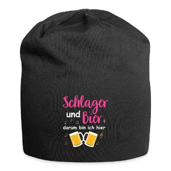 Schlager Tshirt Women's Schlager Party Costume Party - Jersey Beanie - black - Front