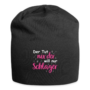 Schlager Tshirt Women's Schlager Party Costume Party - Jersey Beanie - black - Front