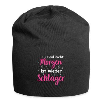 Schlager Tshirt Women's Schlager Party Costume Party - Jersey Beanie - black - Front