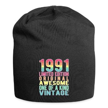 Edition limitée depuis 1991 Anniversaire Millésime 1991 - Bonnet en jersey - noir - Devant