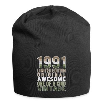 Edition limitée depuis 1991 Anniversaire Millésime 1991 - Bonnet en jersey - noir - Devant