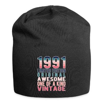 Edition limitée depuis 1991 Anniversaire Millésime 1991 - Bonnet en jersey - noir - Devant