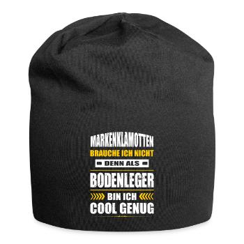 Markenklamotten Brauche Ich Nicht Bodenleger - Jersey-Beanie - Schwarz - Vorne
