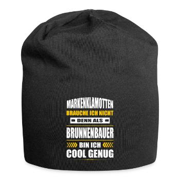 Markenklamotten Brauche Ich Nicht Brunnenbauer - Jersey-Beanie - Schwarz - Vorne