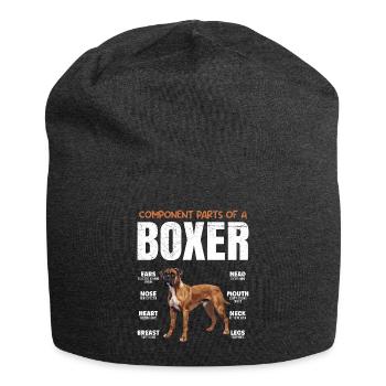 Boxer allemand COMPOSANTS D’UN BOXER Drôle - Bonnet en jersey - charbon - Devant