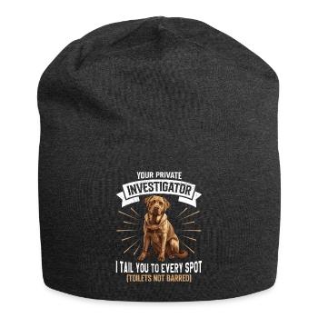 Labrador amant enquêteur drôle - Bonnet en jersey - charbon - Devant