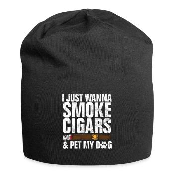 Fumeur de cigares - Bonnet en jersey - noir - Devant