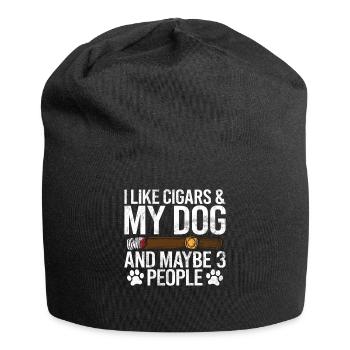 Fumeur de cigares - Bonnet en jersey - noir - Devant