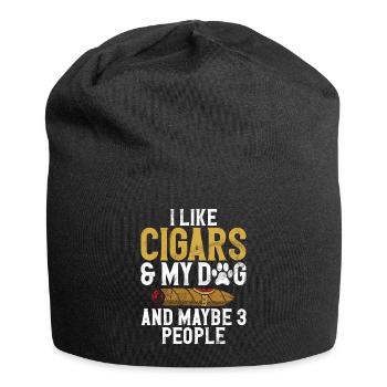 Fumeur de cigares - Bonnet en jersey - noir - Devant