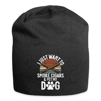 Fumeur de cigares - Bonnet en jersey - noir - Devant