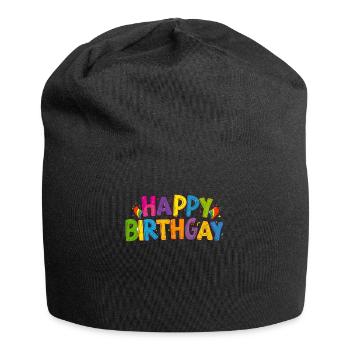 Birthday Birthgay Birth-gay Lgbt Gay - Jersey Beanie - black - Front