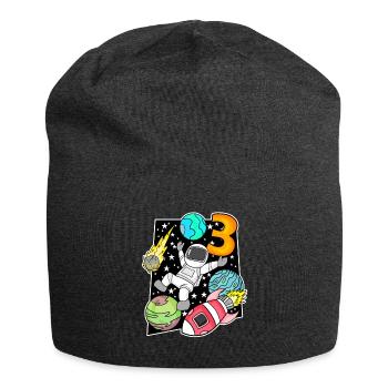 3 Anniversaire Garçon Astronaute - Bonnet en jersey - charbon - Devant