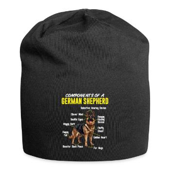 German Shepherd COMPONENTS OF A GERMAN - Jersey Beanie - black - Front