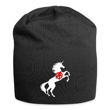 Licorne Anarchie Symbole T-Shirt Anarchisme Magique - Bonnet en jersey - noir - Devant