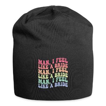 Junggeselle Jungesellenabschied - Jersey-Beanie - Schwarz - Vorne