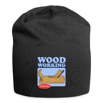 Holzarbeiten Tischler Heimwerker Bastler Geschenk - Jersey-Beanie - Schwarz - Vorne