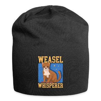 Weasel Mouse Weasel Hermännchen Gift - Jersey Beanie - black - Front