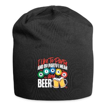 Joueur de bingo bière que j’aime faire la fête - Bonnet en jersey - noir - Devant