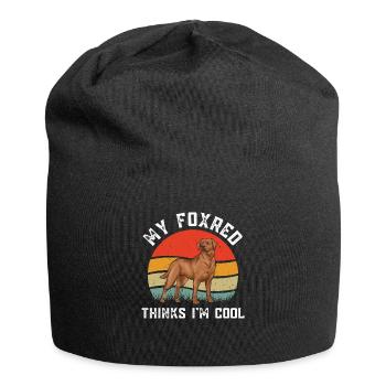 Fuchsroter Labrador Retriever Fox Red Labrador - Jersey-Beanie - Schwarz - Vorne