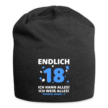 Finally 18 I can do everything I know everything - Jersey Beanie - black - Front