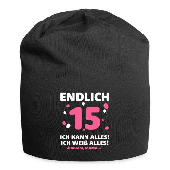 Finally 15 I can do everything I know everything - Jersey Beanie - black - Front
