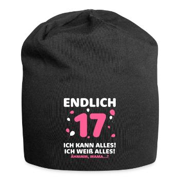 Finally 17 I can do everything I know everything - Jersey Beanie - black - Front