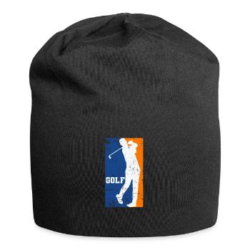 Golf Abschlag Eisen Trendsport Abschlag Golfball - Jersey-Beanie - Schwarz - Vorne