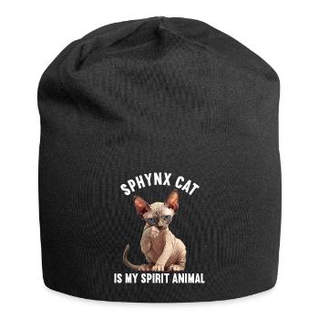 Sphynx Kätzchen Sphynx Katze - Jersey-Beanie - Schwarz - Vorne