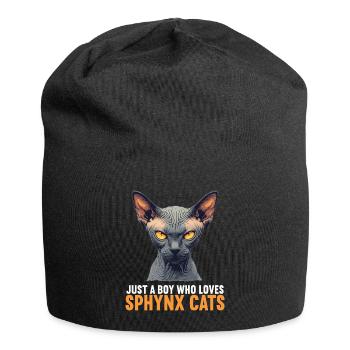 Sphynx Kätzchen Sphynx Katze - Jersey-Beanie - Schwarz - Vorne